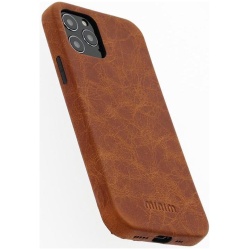 MINIM iPhone 12 Pro Max Leather Back Cover Cognac - Afbeelding 2
