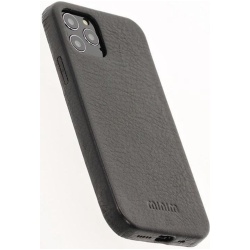 MINIM iPhone 12/12 Pro Leather Back Cover Black - Afbeelding 2