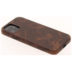 MINIM iPhone 12 Pro Max Leather Back Cover Brown - Afbeelding 2